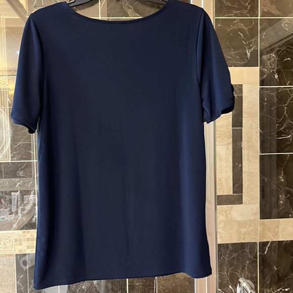 Ann Taylor Factory navy blue blouse, size M, NWT. - Picture 4 of 7